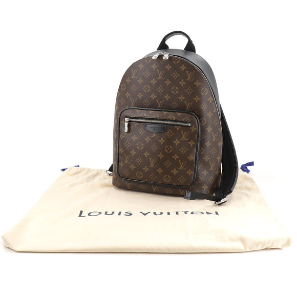 Louis Vuitton Monogram Macassar Josh NV Backpack Rucksack Brown Black - Picture 8 of 9